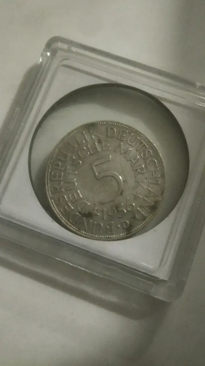 Moneda Alemana 5 Deutsche Mark 1958 - 1