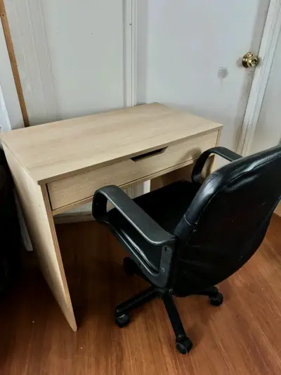 Escritorio de madera con silla de oficina - miniatura 6