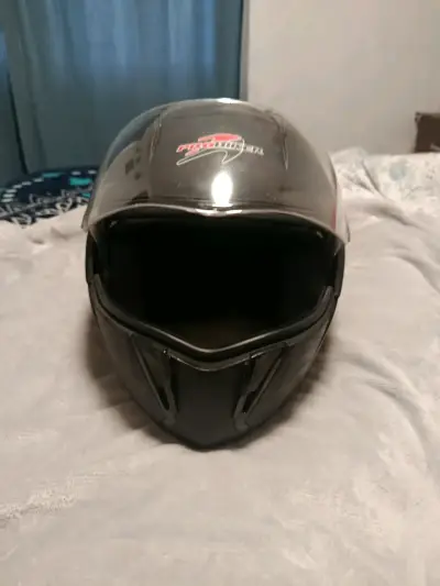 Casco de moto negro ProBiker con visera - miniatura 2