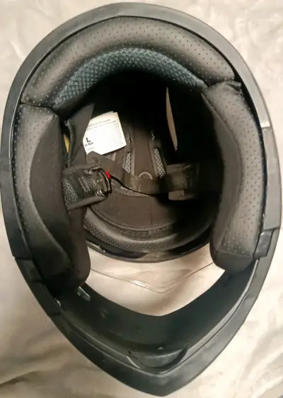 Casco de moto negro ProBiker con visera - miniatura 4
