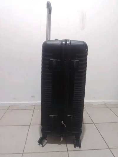 Maleta de viaje grande negra con ruedas giratorias - miniatura 2