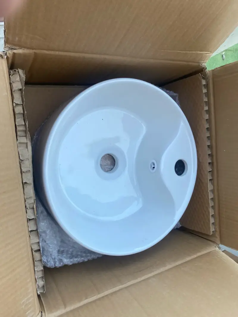 Lavamanos de sobreponer SLC905B blanco 36x36x14 - 2