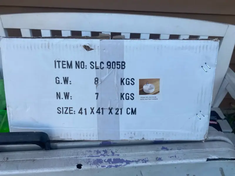 Lavamanos de sobreponer SLC905B blanco 36x36x14 - 3
