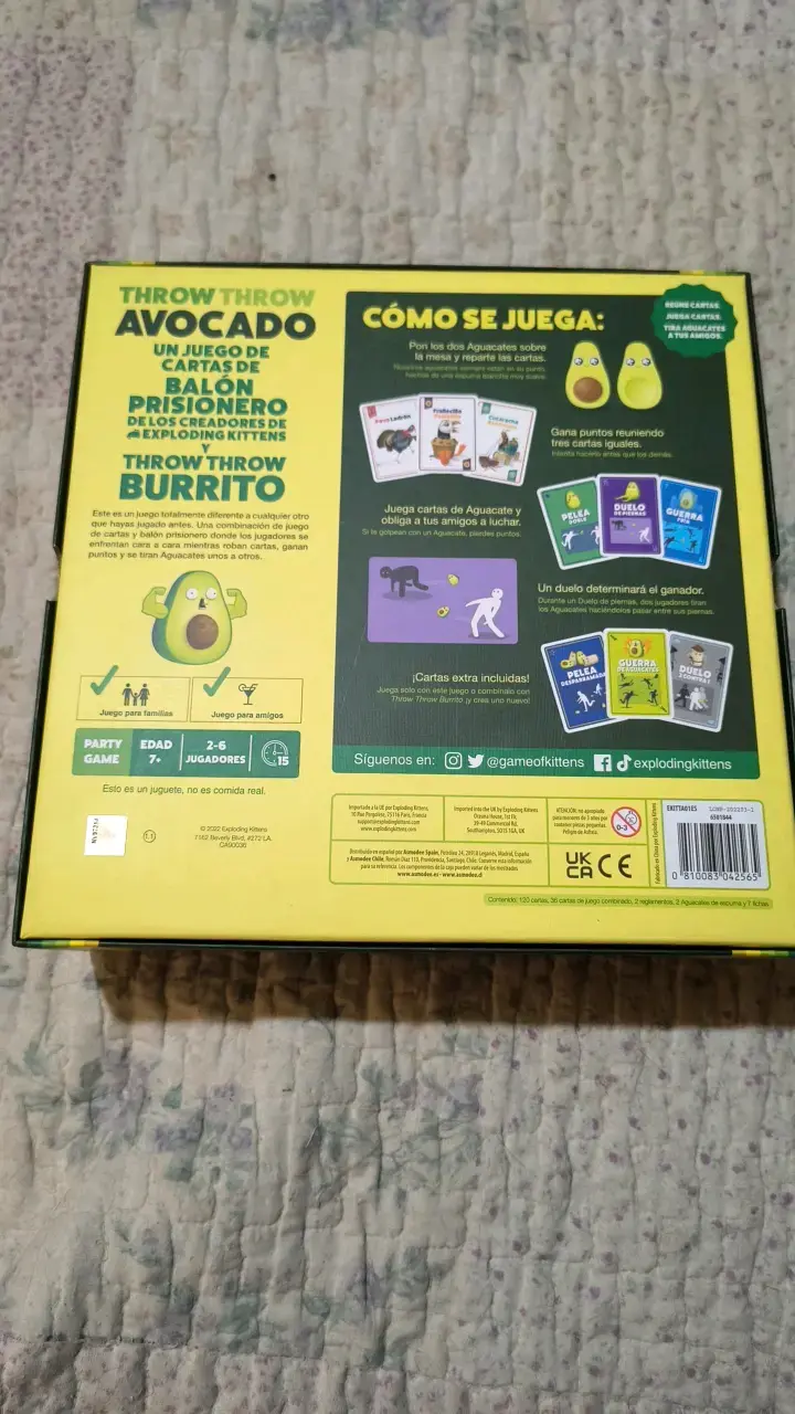 Juego de mesa Throw Throw Avocado para fiestas - 2