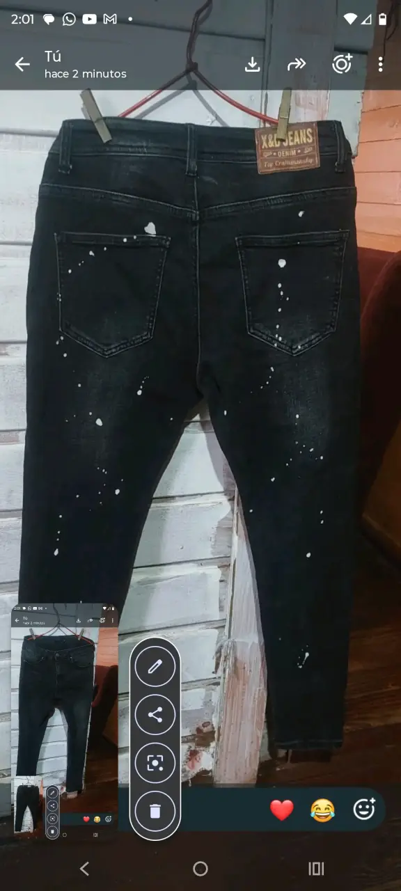 Jeans negros desgastados para mujer M&D - 4