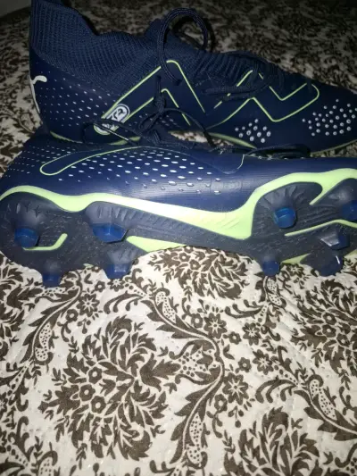 Botines de fútbol Puma Future azul con tobillera - miniatura 2