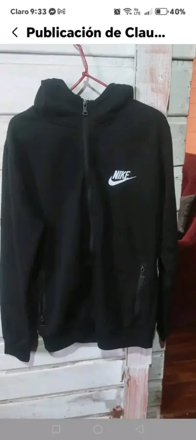 Chaqueta cortaviento Nike azul y negra - miniatura 2