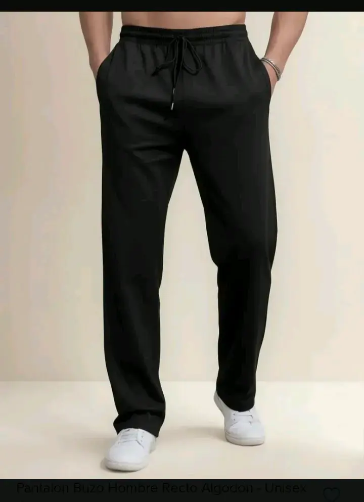 Pantalón buzo unisex negro y azul marino - 3