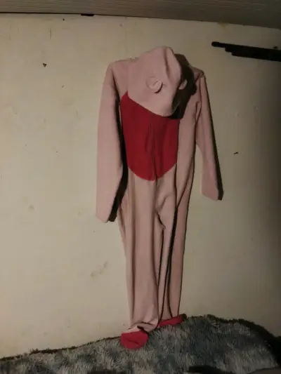 Disfraz de cuerpo completo rosado con capucha - miniatura 2