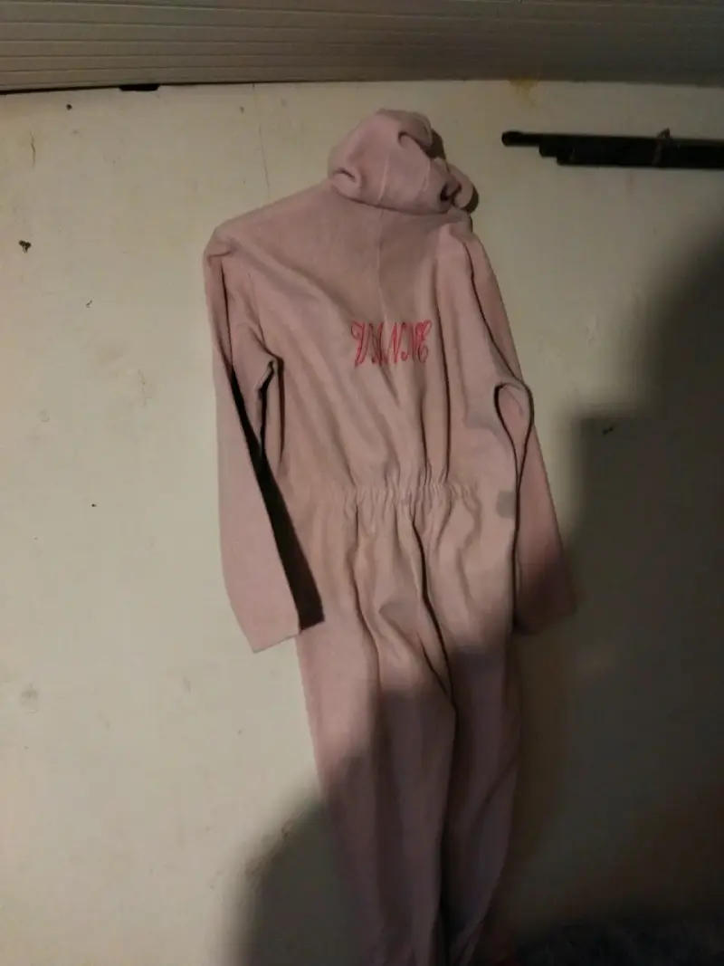 Disfraz de cuerpo completo rosado con capucha - 3