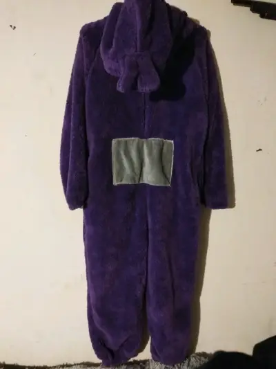 Disfraz de teletubbie morado con capucha - miniatura 1
