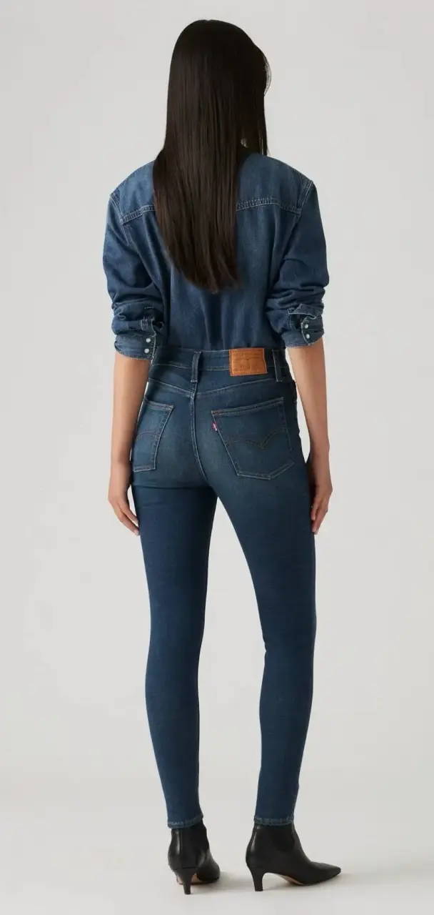 Jeans ajustados Levi's azul oscuro - 1