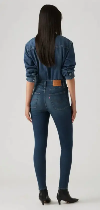 Jeans ajustados Levi's azul oscuro - miniatura 1