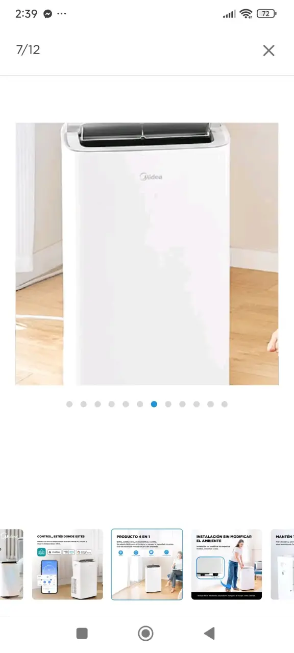 Aire Acondicionado Portátil Midea SmartFlex 12000 BTU - 3