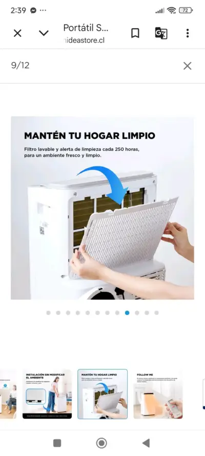 Aire Acondicionado Portátil Midea SmartFlex 12000 BTU - miniatura 4