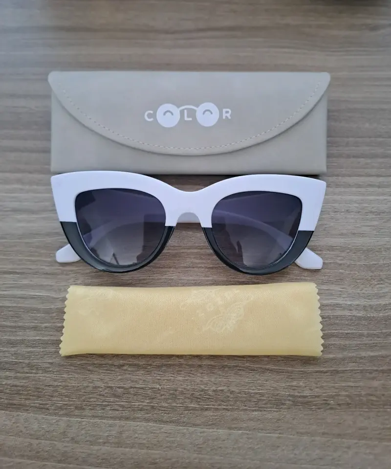 Gafas de sol blancas estilo cat eye - 1