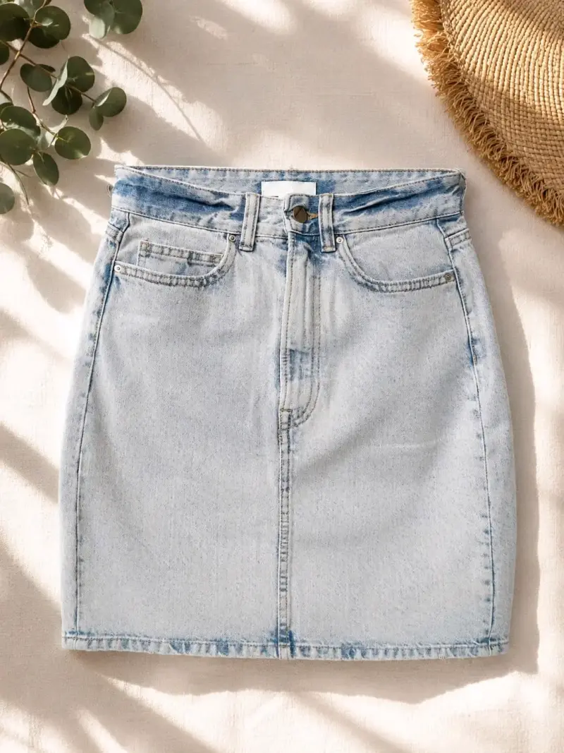 Falda de mezclilla H&M azul claro estilo casual
