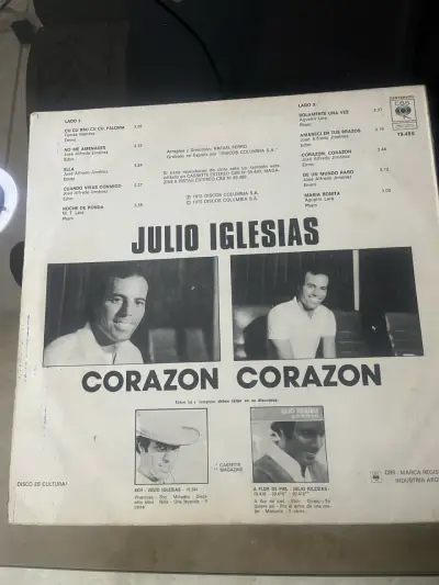 Vinilo Julio Iglesias Corazón Corazón CBS 1980 - miniatura 2