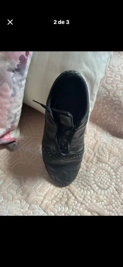 Botas negras de tacón alto con hebilla - miniatura 5