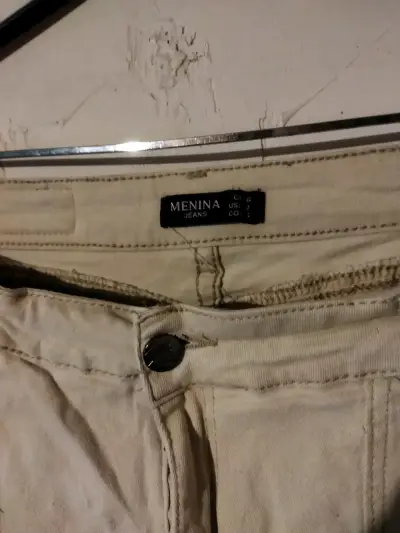 Pantalones cargo beige Menina con bolsillos - miniatura 2
