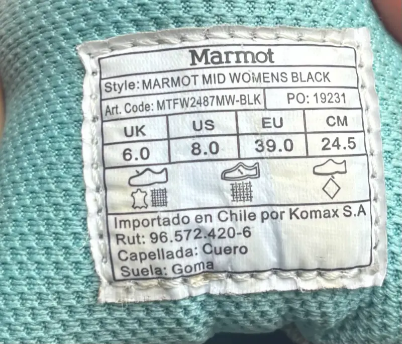 Botas senderismo Marmot negras con detalles turq - 6