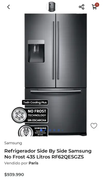 Refrigerador Samsung No Frost 435L Acero Inoxidable - miniatura 4