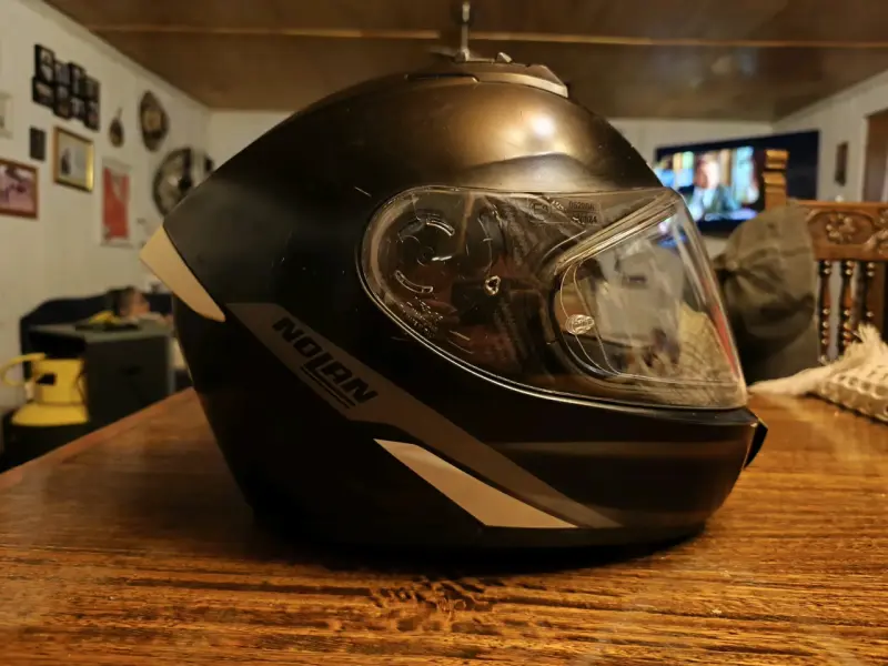 Casco de moto Nolan negro con visor - 5