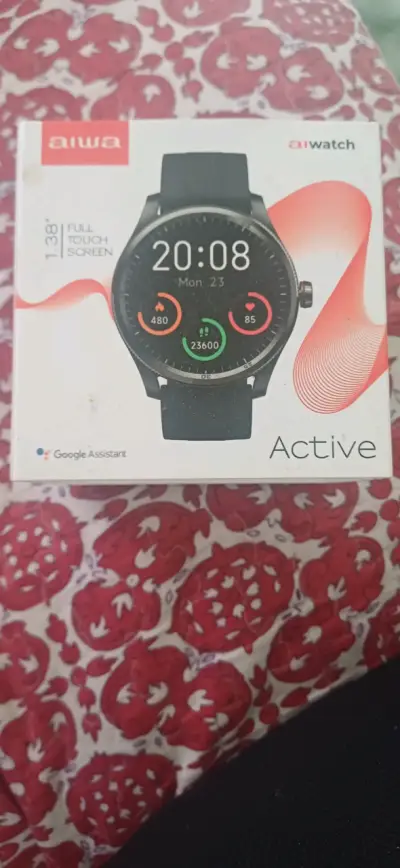Reloj inteligente con correa deportiva roja - miniatura 2