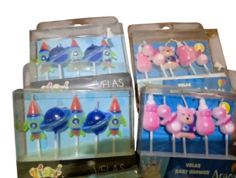 Pack 9 VELAS Bebé niño - 2