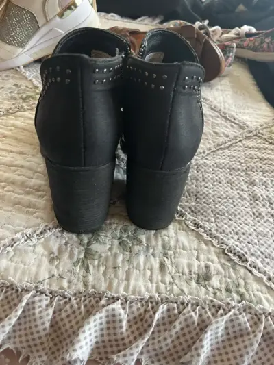 Botines de cuero negro con tacón Barbados - miniatura 3