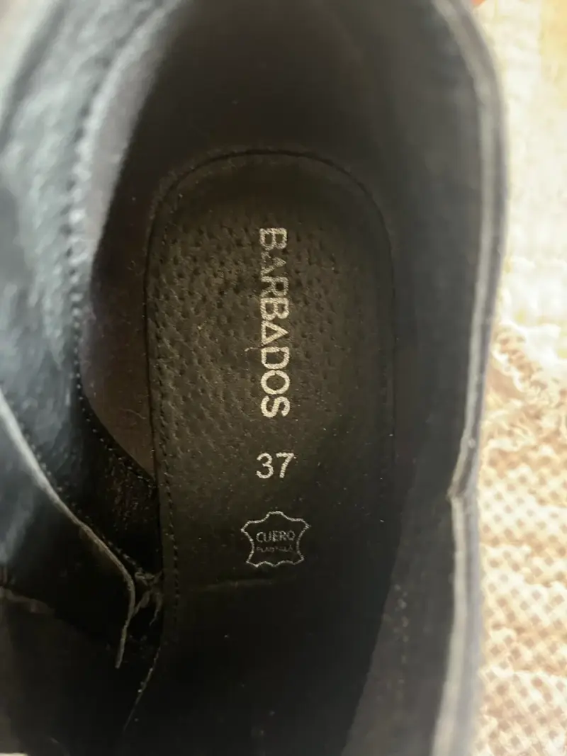 Botines de cuero negro con tacón Barbados - 4