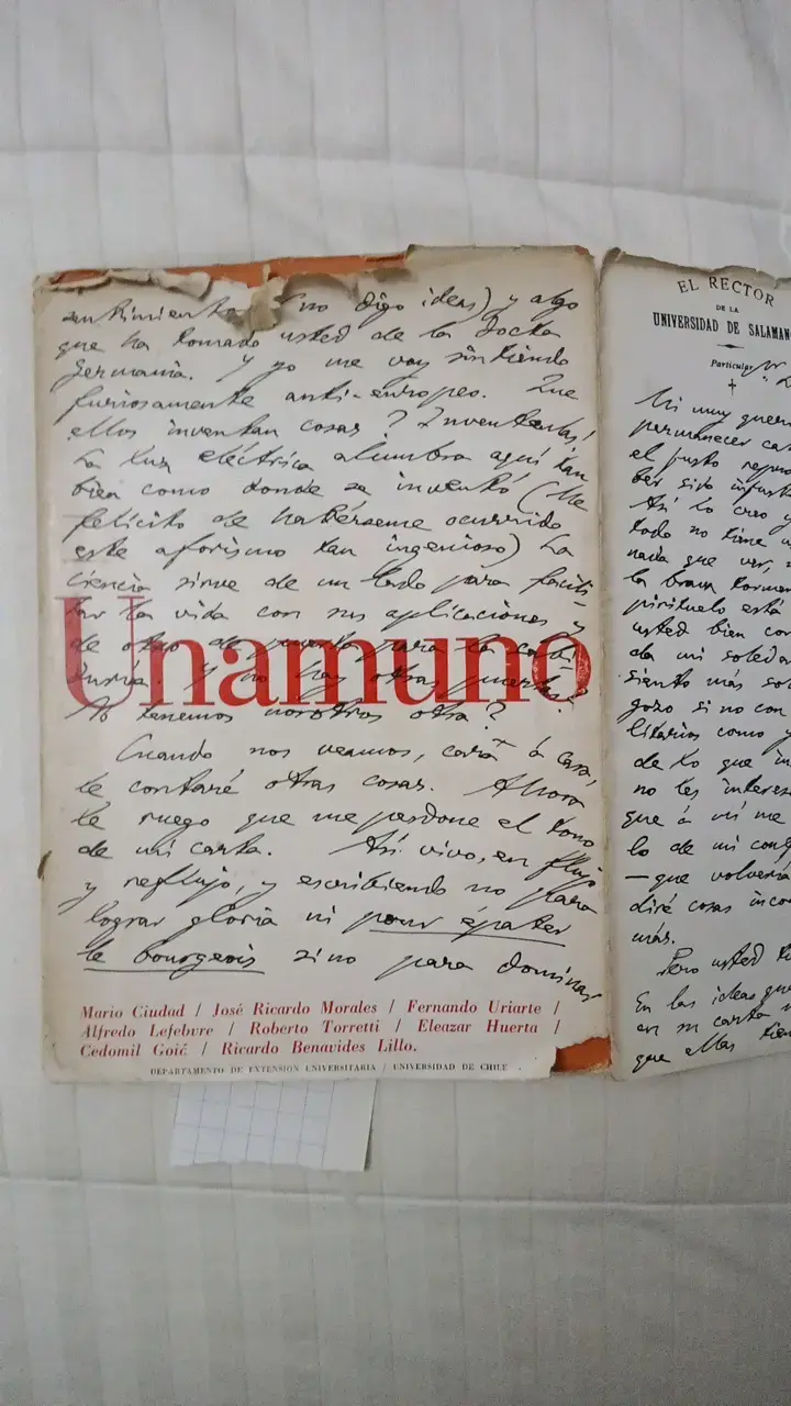 Libro antiguo de Unamuno 1964 - 1