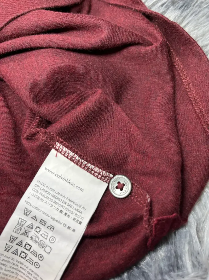Polera polo burdeos Calvin Klein para hombre - 4