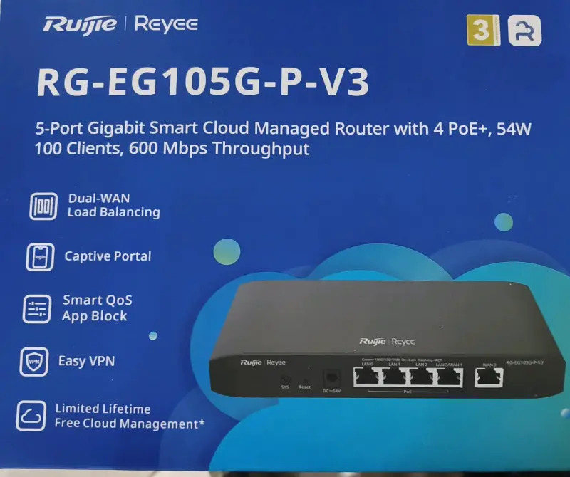 Router Ruijie Reyee RG-EG105G-P-V3 con 5 Puertos Gigabit - 2