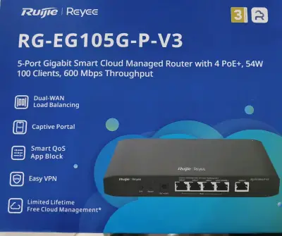 Router Ruijie Reyee RG-EG105G-P-V3 con 5 Puertos Gigabit - miniatura 2