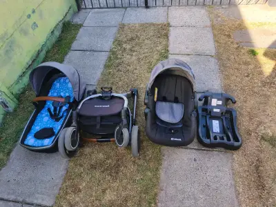 Coche de bebé Bebesit con silla y base - miniatura 1
