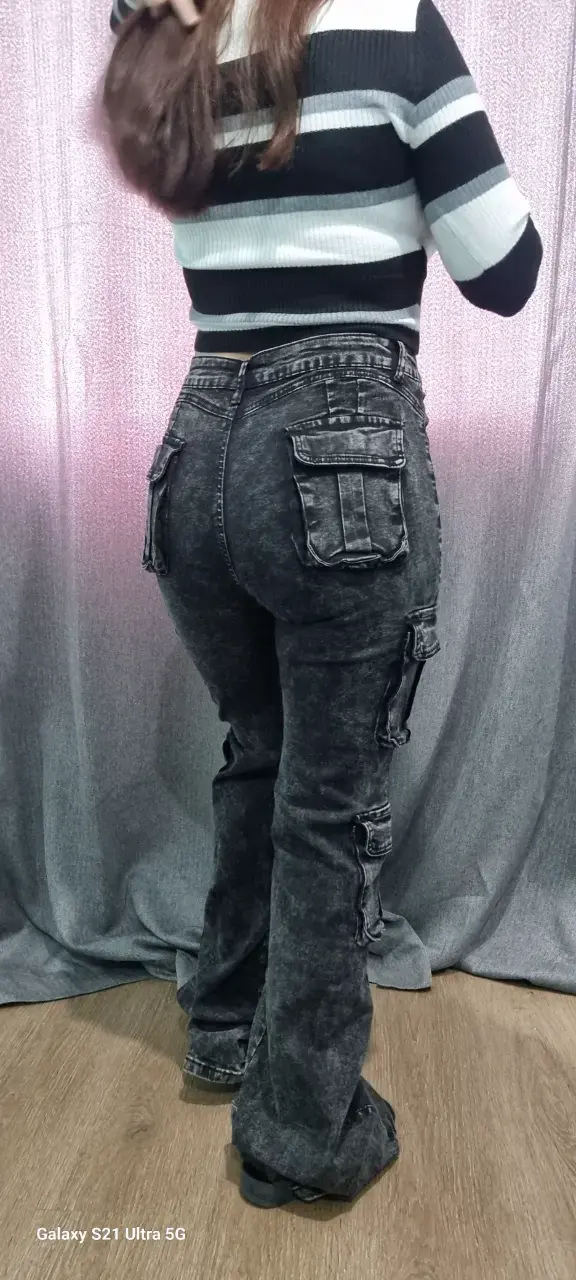 Jeans cargo mujer - 2