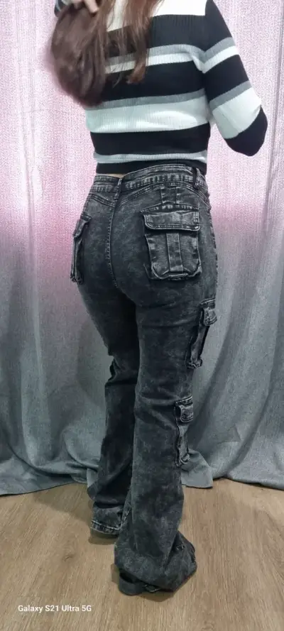 Jeans cargo mujer - miniatura 2