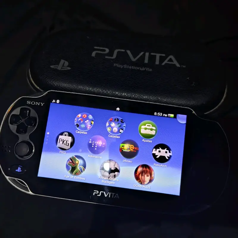 Consola portátil Sony PS Vita con funda, cargador. - 1