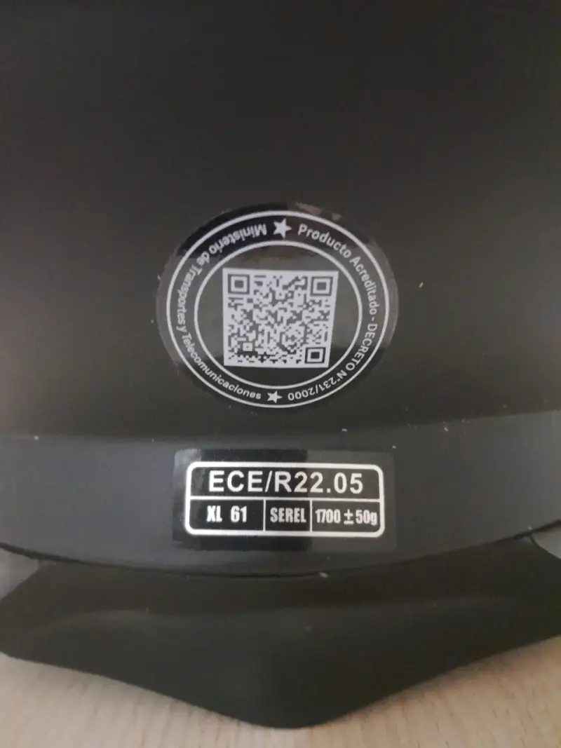 Casco de moto modular negro con visor - 4