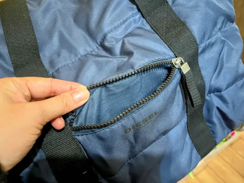 Bolso de viaje azul Diesel con cierre frontal - 5