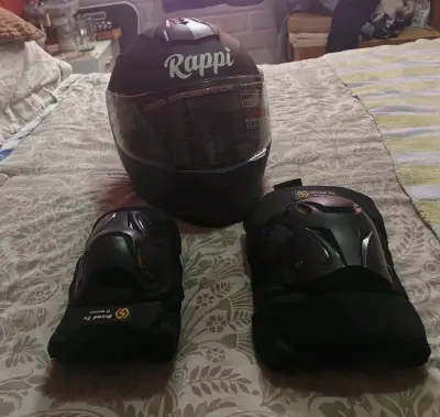 Casco de moto Rappi con rodilleras protectoras - miniatura 2