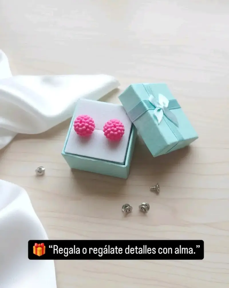 Pendientes artesanales de cerámica y madera - 3