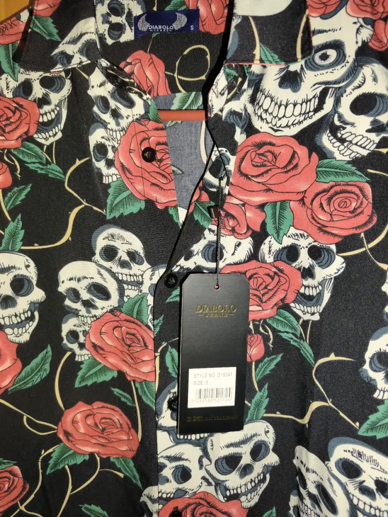 Camisa estampada de calaveras y rosas Diabolo Jeans - 1