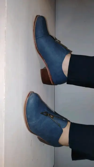 Zapatos Azul con cierre - miniatura 1