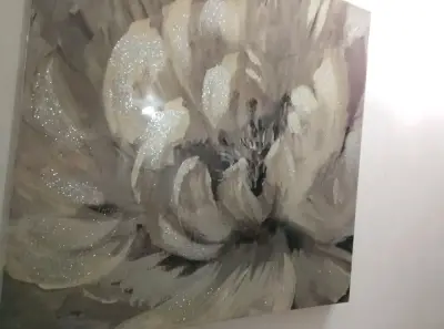 Cuadro Decorativo de Flor con Brillo - miniatura 1