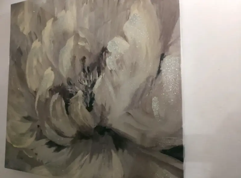 Cuadro Decorativo de Flor con Brillo - 2