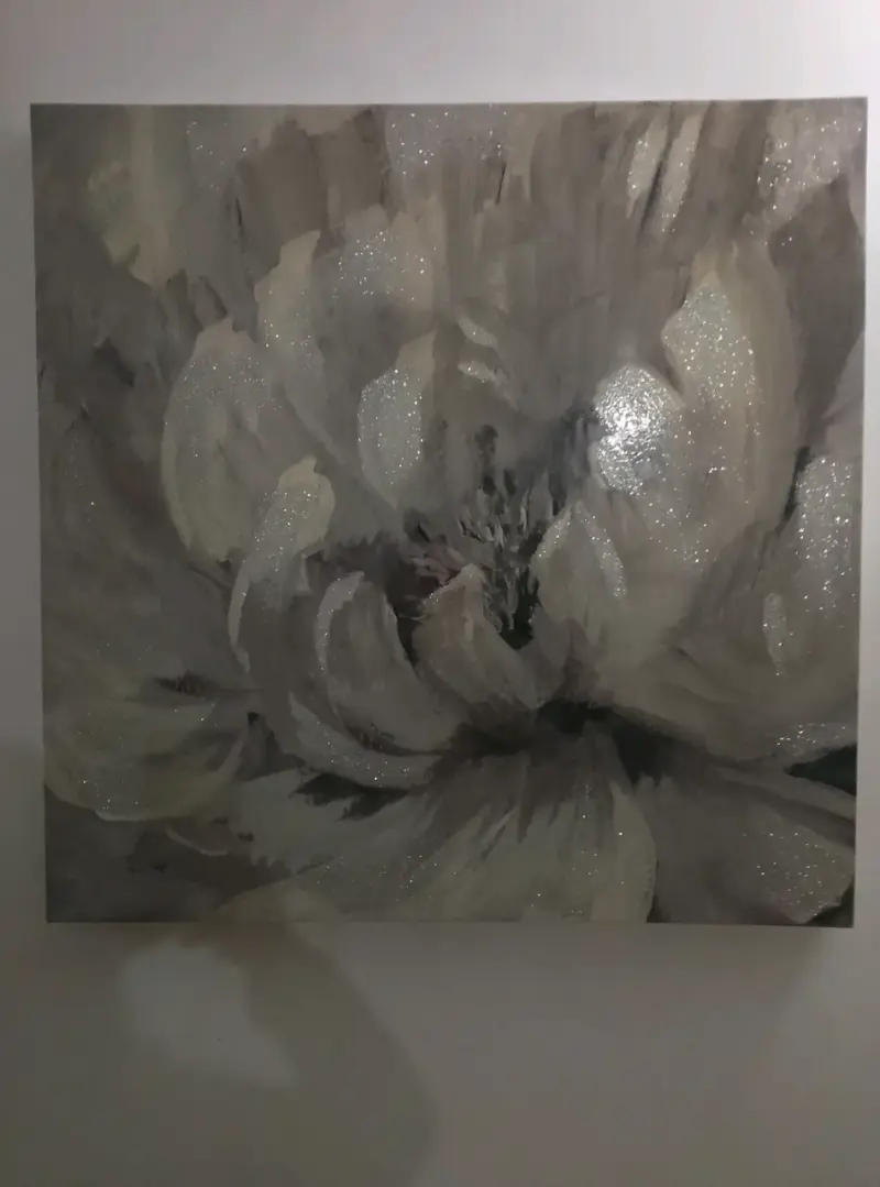 Cuadro Decorativo de Flor con Brillo - 3