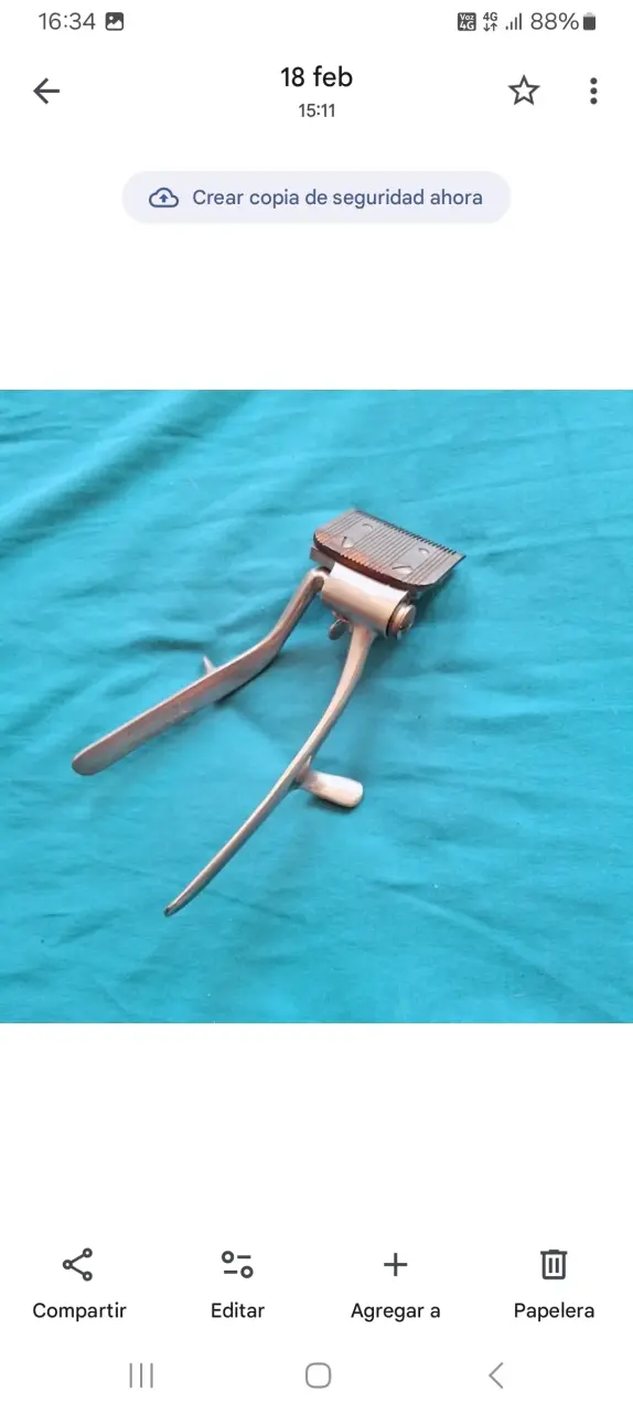 Cortadora de cabello manual vintage metálica - 2