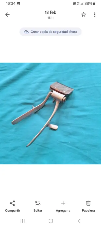 Cortadora de cabello manual vintage metálica - miniatura 2